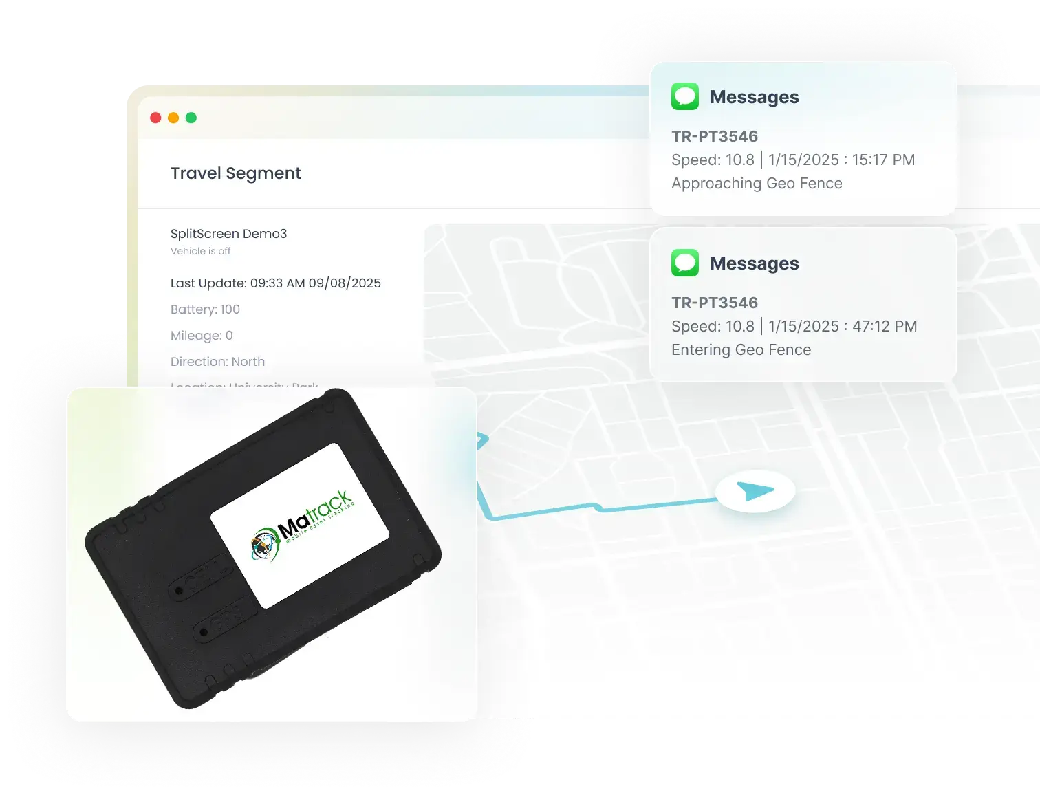 matrack gps fleet tracking hero section image 