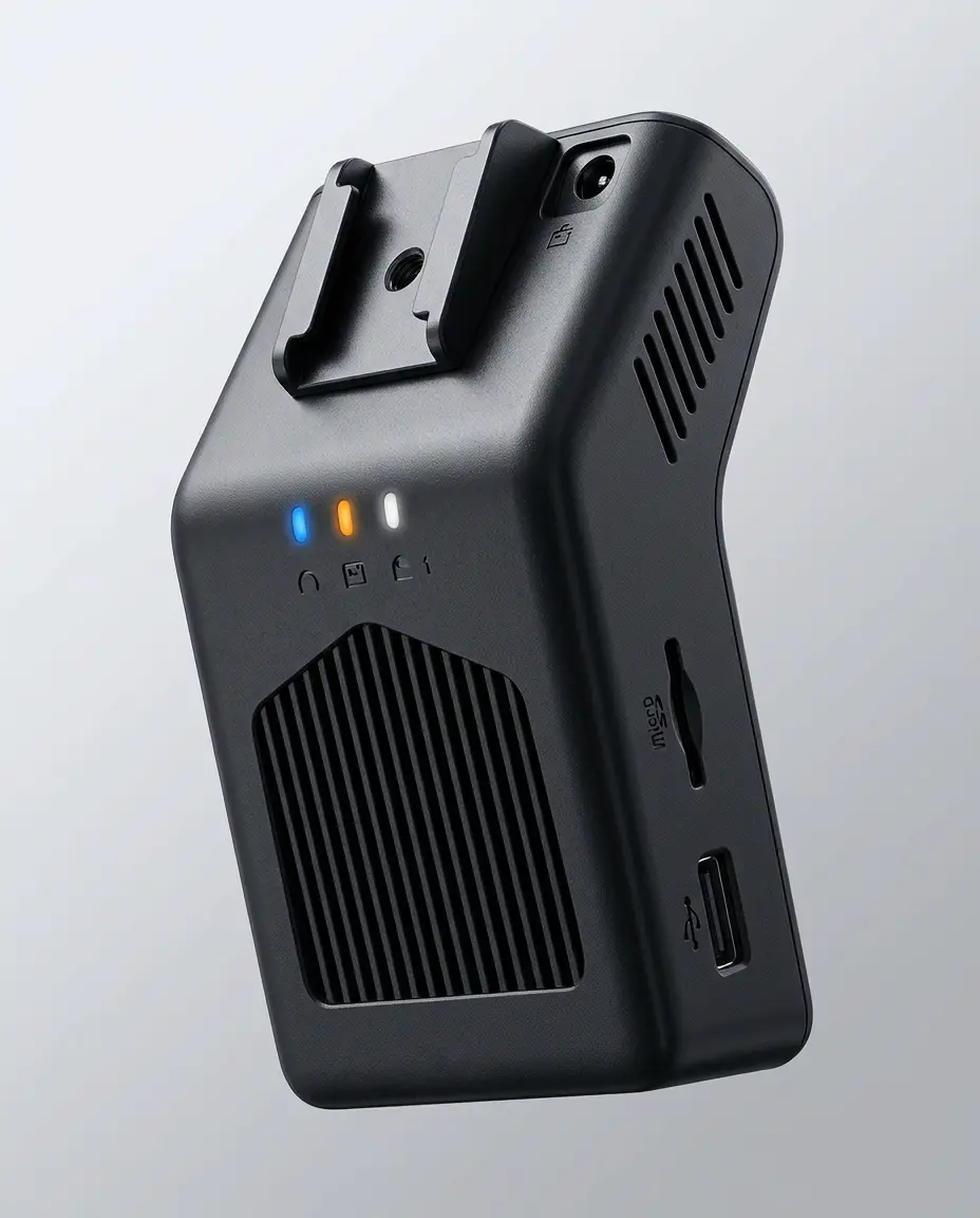 Matrack M4000 dashcam — rear ports detail