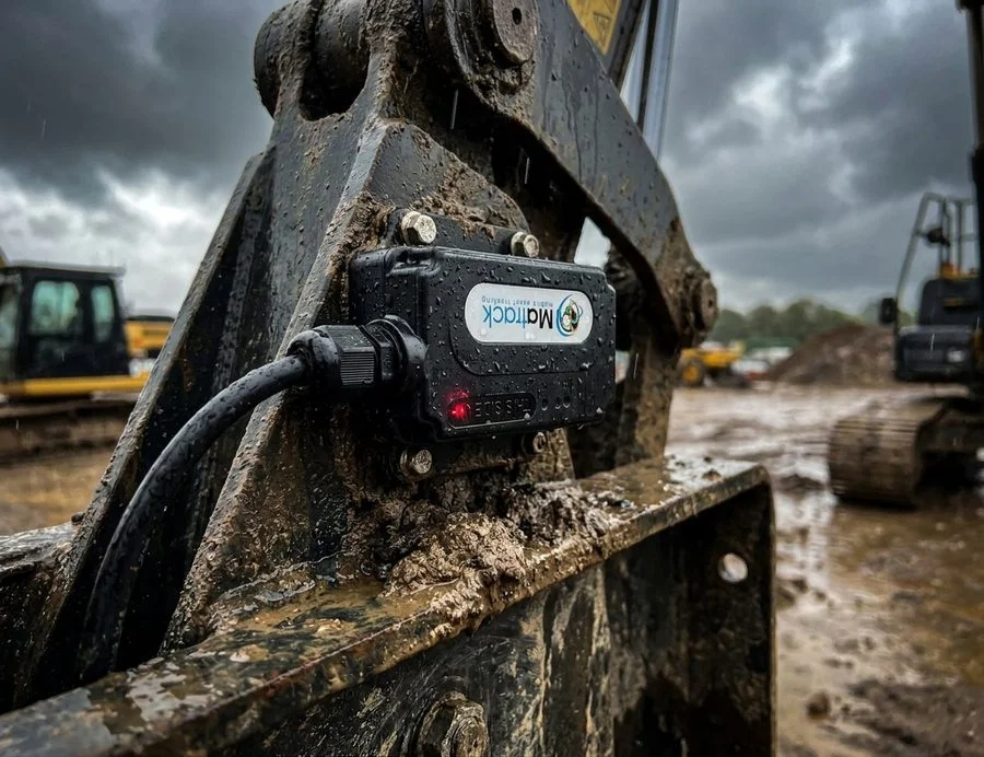 Weatherproof hardwired tracker mounted outdoors