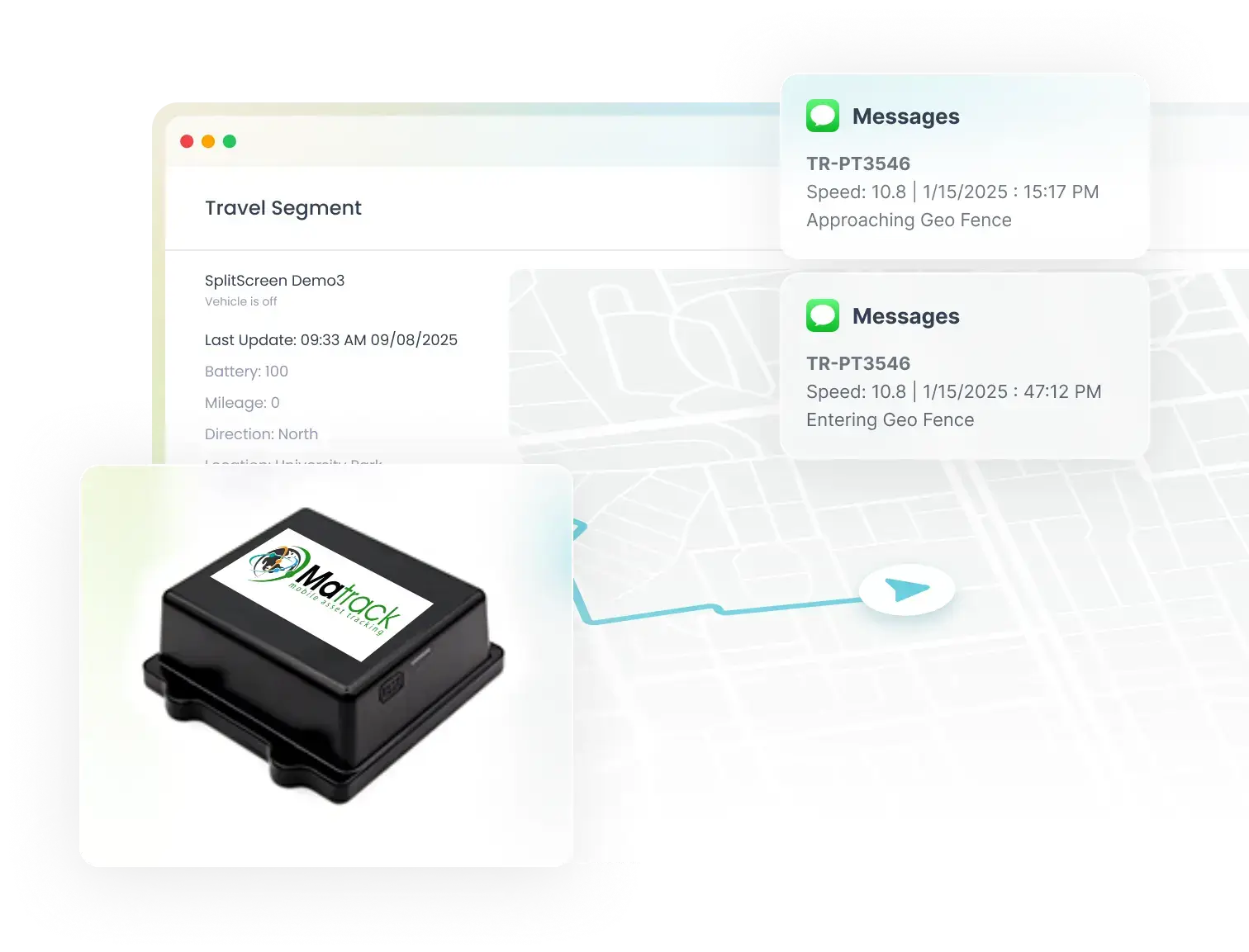 matrack trailer tracker hero section image