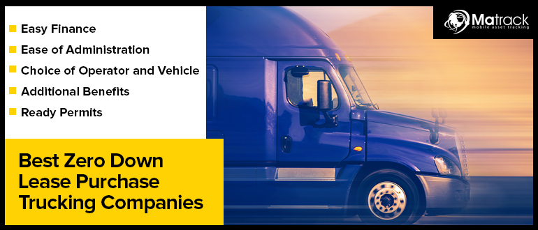 best zero down lease purchase trucking companies