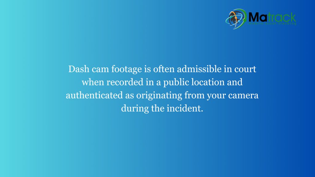 Is Dashcam Footage Permissible Evidence for a Car Accident Claim?