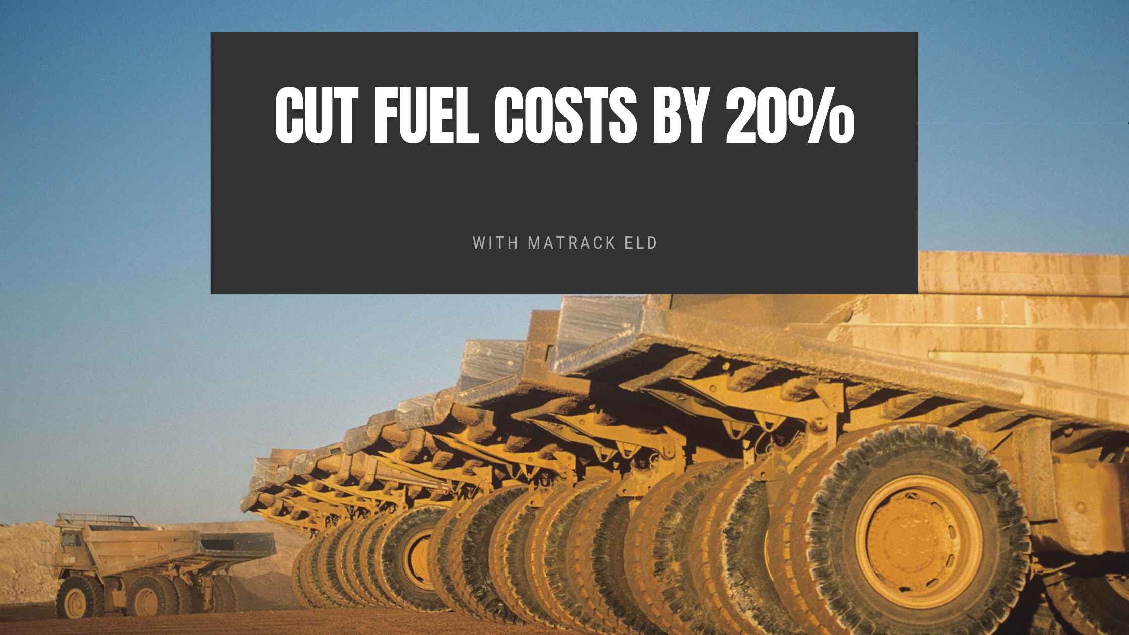 save fuel with matrack eld