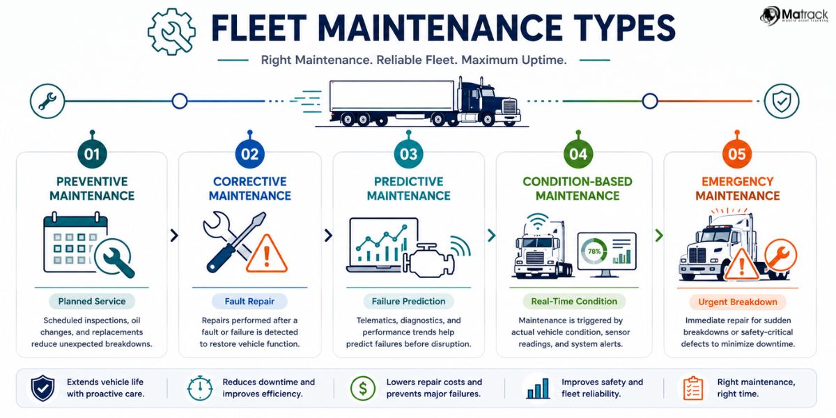 preventive predictive corrective and emergency fleet maintenance workflow
