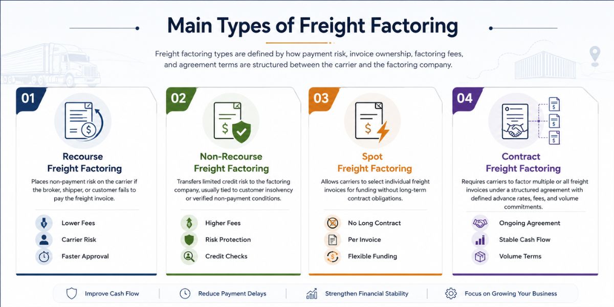 main freight factoring types and payment risk comparison