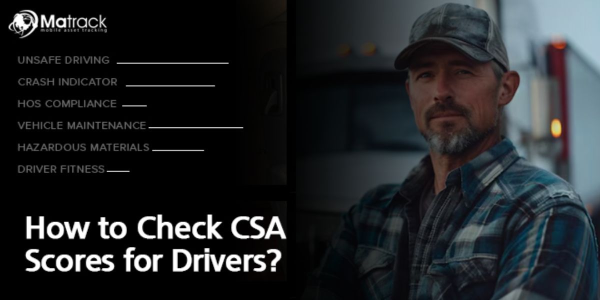 image depicting a truck driver with csa score report
