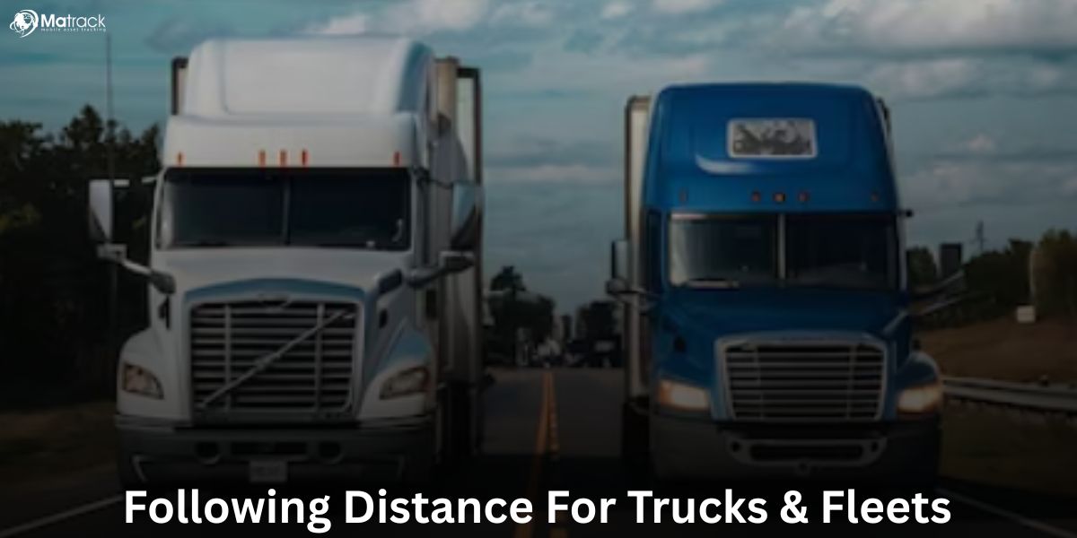 image showing truck and fleet safe following distance