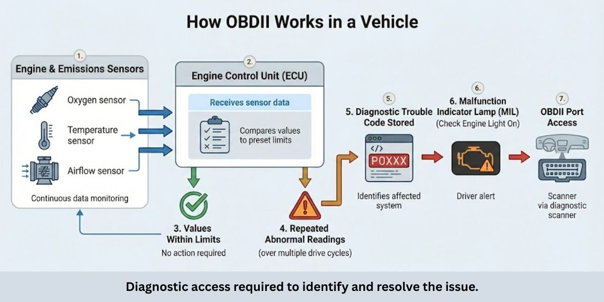 how obdii works in vehicle