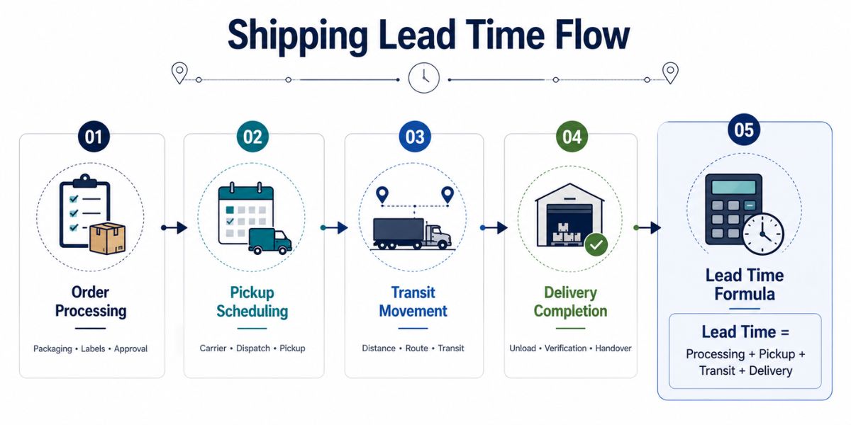 shipping lead time calculation and delivery process