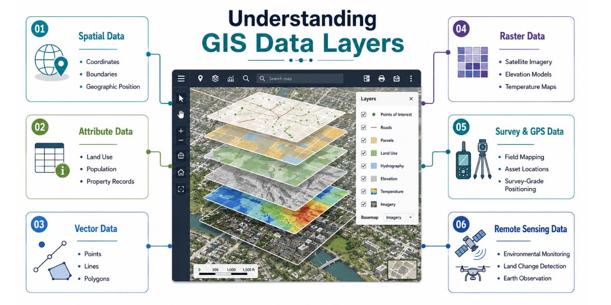 gis spatial raster vector and remote sensing data layers