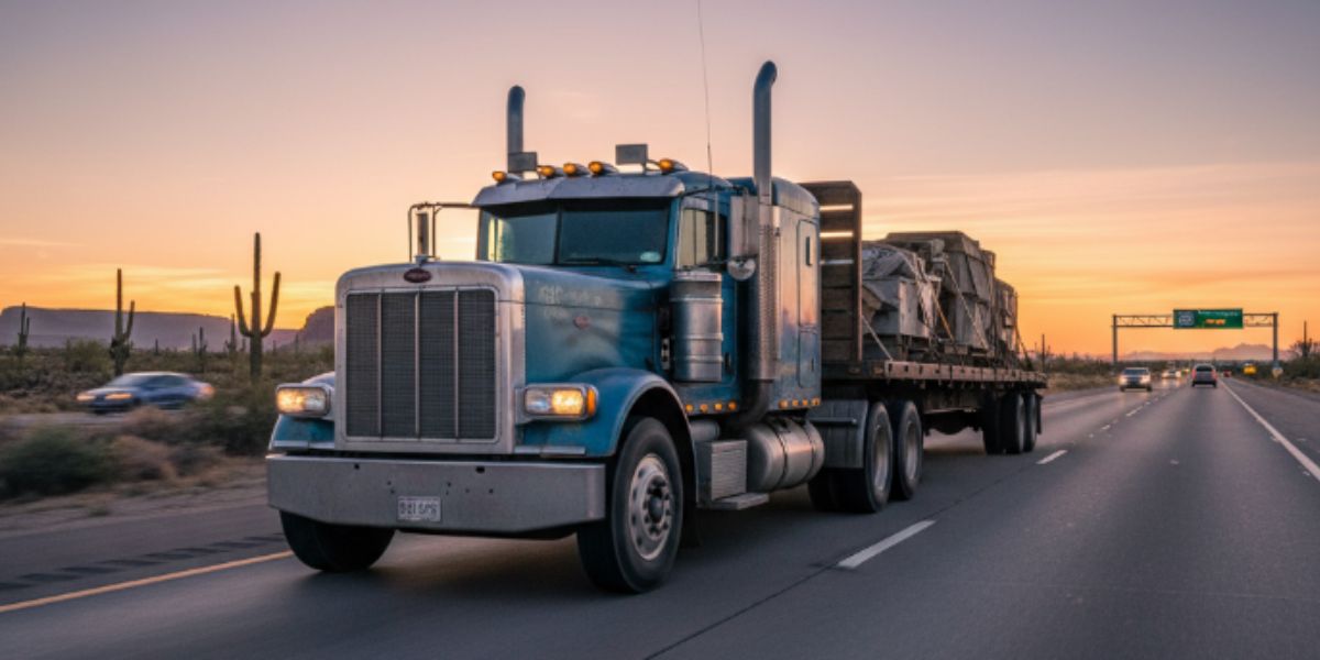 flatbed freight truck