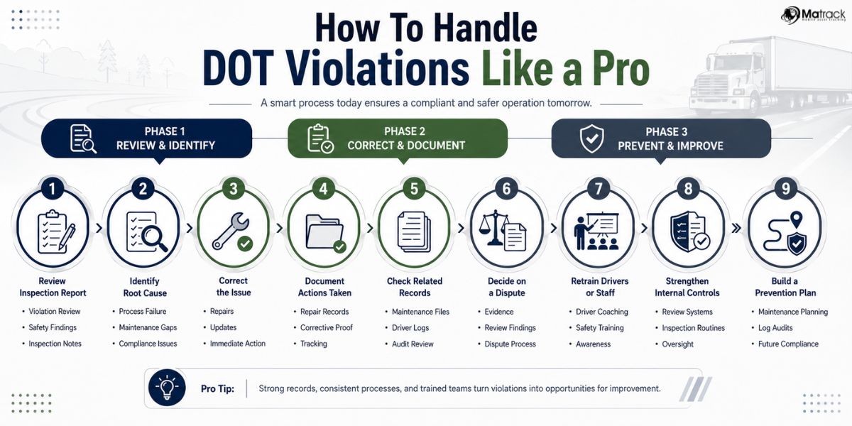 dot compliance violation handling and prevention workflow
